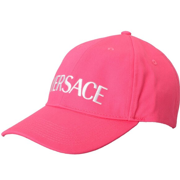 Versace White Logo Embroidery Bright Pink Baseball Cap Hat size 59 main image 6